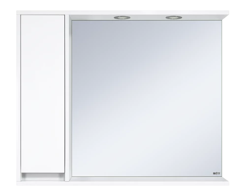 Зеркальный шкаф Misty Алиса - 90 белый левый Э-Али04090-01Л