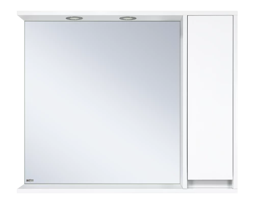Зеркальный шкаф Misty Алиса - 90 белый правый Э-Али04090-01П