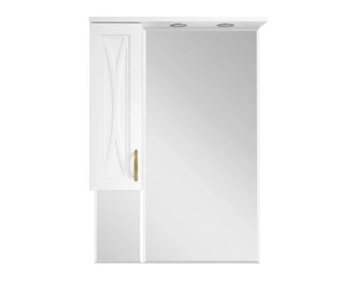 Зеркальный шкаф Misty Амбра - 70 белый левый П-Амб0270-0322ЯЛ