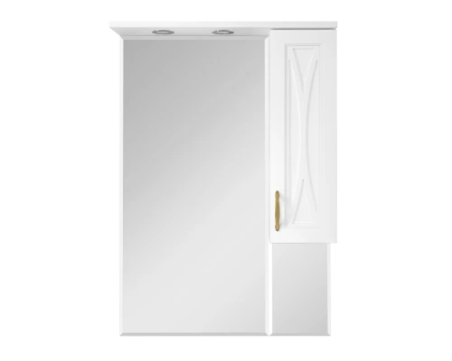 Зеркальный шкаф Misty Амбра - 70 белый правый П-Амб0270-0322ЯП