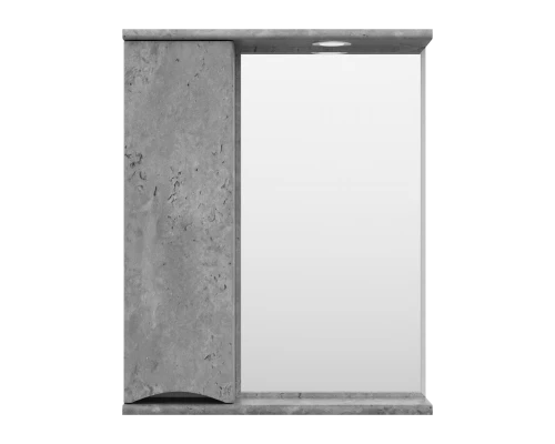 Зеркальный шкаф Misty Атлантик - 60 левый (серый камень) П-Атл-4060-050Л