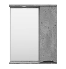 Зеркальный шкаф Misty Атлантик - 60 правый (серый камень) П-Атл-4060-050П