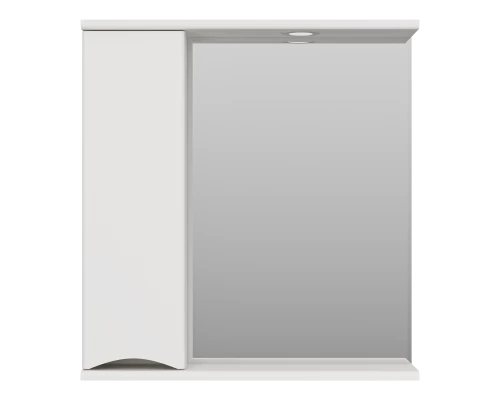 Зеркальный шкаф Misty Атлантик - 70 левый (белый) П-Атл-4070-010Л