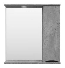 Зеркальный шкаф Misty Атлантик - 70 правый (серый камень) П-Атл-4070-050П