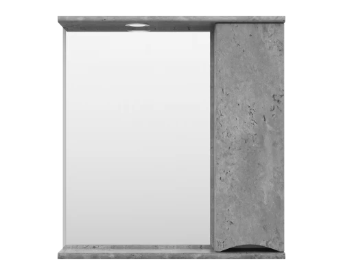 Зеркальный шкаф Misty Атлантик - 70 правый (серый камень) П-Атл-4070-050П