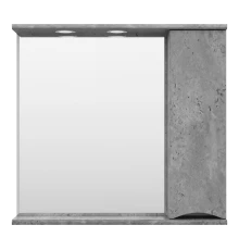 Зеркальный шкаф Misty Атлантик - 80 правый (серый камень) П-Атл-4080-050П