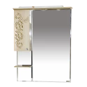 Зеркальный шкаф Misty Бабочка - 90 Зеркало-шкаф лев.(свет) бежевое патина Л-Баб04090-033СвЛ