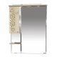 Зеркальный шкаф Misty Бабочка - 90 Зеркало-шкаф лев.(свет) бежевое патина Л-Баб04090-033СвЛ