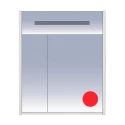 Зеркальный шкаф Misty Джулия 65 красный Л-Джу04065-0410