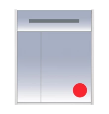 Зеркальный шкаф Misty Джулия 65 красный Л-Джу04065-0410