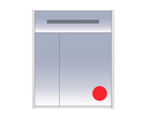Зеркальный шкаф Misty Джулия 65 красный Л-Джу04065-0410