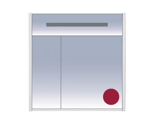 Зеркальный шкаф Misty Джулия 85 бордовый Л-Джу04085-1010