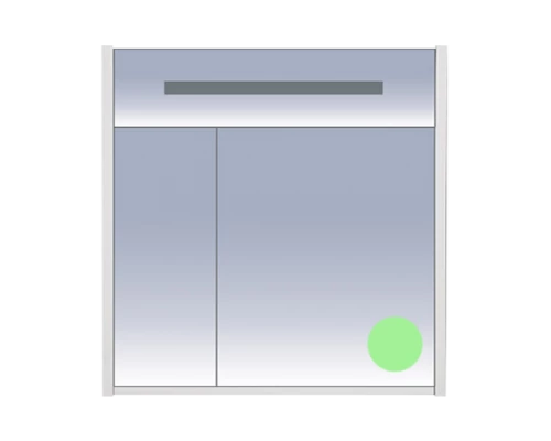 Зеркальный шкаф Misty Джулия 85 салатовый Л-Джу04085-0710