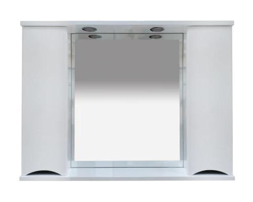 Зеркальный шкаф Misty Элвис -105 Зеркало-шкаф (свет) белая эмаль П-Элв-01105-011
