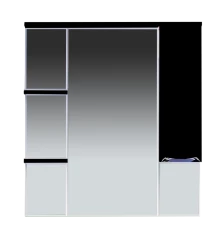 Зеркальный шкаф Misty Кристи 90 R черный П-Кри02090-021СвП