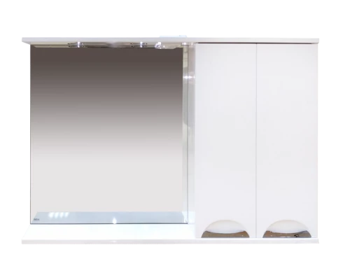 Зеркальный шкаф Misty Куба- 120 Зеркало-шкаф(свет) прав. П-Куб-01120-011П