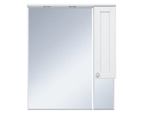 Зеркальный шкаф Misty Латте - 85 белый правый П-Лат02085-012П