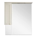 Зеркальный шкаф Misty Латте - 85 бежевый левый П-Лат02085-032Л