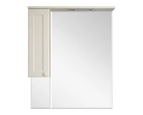 Зеркальный шкаф Misty Латте - 85 бежевый левый П-Лат02085-032Л