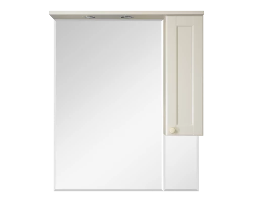 Зеркальный шкаф Misty Латте - 85 бежевый правый П-Лат02085-032П