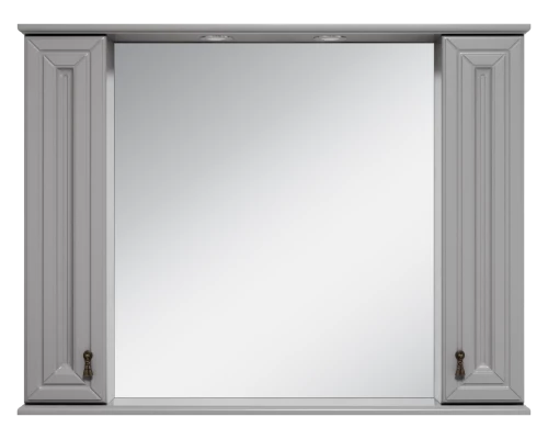 Зеркальный шкаф Misty Лувр - 105 (серый) П-Лвр03105-1504