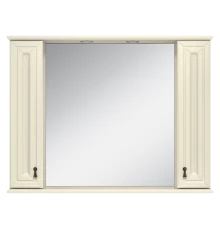 Зеркальный шкаф Misty Лувр - 105 (слоновая кость) П-Лвр03105-10142Ш