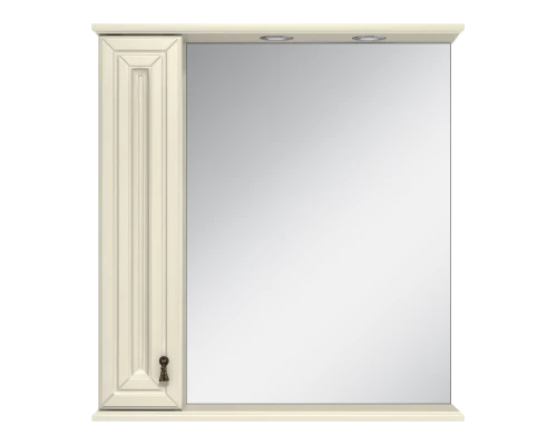 Зеркальный шкаф Misty Лувр - 65 левый (слоновая кость) П-Лвр03065-1014Л