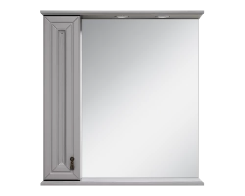 Зеркальный шкаф Misty Лувр - 75 левый (серый) П-Лвр03075-1504Л
