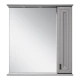 Зеркальный шкаф Misty Лувр - 75 правый (серый) П-Лвр03075-1504П
