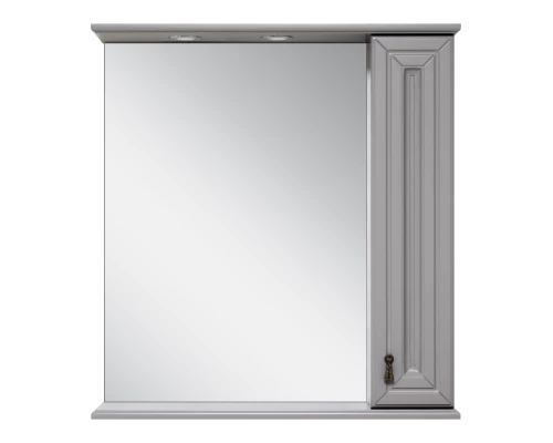 Зеркальный шкаф Misty Лувр - 85 правый (серый) П-Лвр03085-1504П
