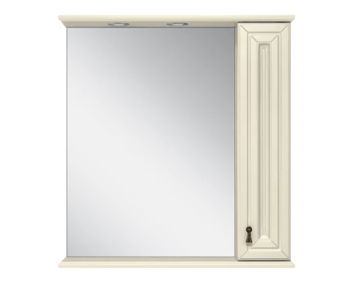 Зеркальный шкаф Misty Лувр - 85 правый (слоновая кость) П-Лвр03085-1014П
