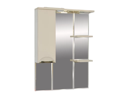 Зеркальный шкаф Misty Орхидея - 75 со светом бежевый левый П-Жас02075-031СвЛ