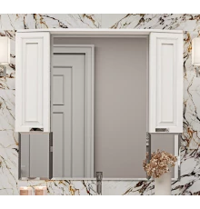 Зеркальный шкаф Misty Терра - 110 белый П-Тер02110-011