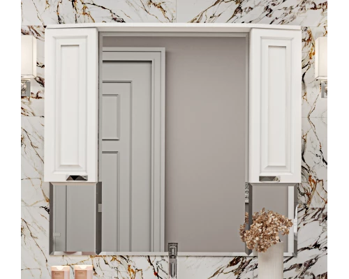 Зеркальный шкаф Misty Терра - 110 белый П-Тер02110-011