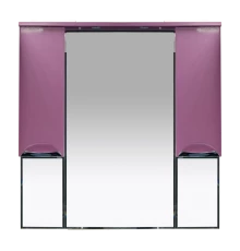Зеркальный шкаф Misty Жасмин -105 Зеркало - шкаф(свет) розовая плёнка П-Жас02105-122Св