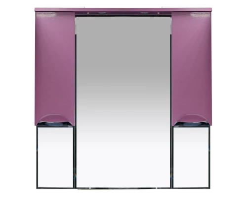 Зеркальный шкаф Misty Жасмин -105 Зеркало - шкаф(свет) розовая плёнка П-Жас02105-122Св