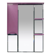 Зеркальный шкаф Misty Жасмин - 75 Зеркало - шкаф лев. (свет) розовая плёнка П-Жас02075-122СвЛ
