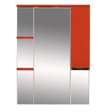 Зеркальный шкаф Misty Жасмин -75 Зеркало - шкаф прав. (свет) красная ПЛЕНКА П-Жас02075-042СвП