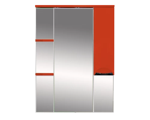 Зеркальный шкаф Misty Жасмин -75 Зеркало - шкаф прав. (свет) красная ПЛЕНКА П-Жас02075-042СвП