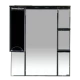 Зеркальный шкаф Misty Жасмин - 85 Зеркало - шкаф лев. (свет) черная эмаль П-Жас02085-021СвЛ