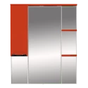 Зеркальный шкаф Misty Жасмин - 85 Зеркало - шкаф лев. (свет) красная ПЛЕНКА П-Жас02085-042СвЛ