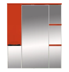 Зеркальный шкаф Misty Жасмин - 85 Зеркало - шкаф лев. (свет) красная ПЛЕНКА П-Жас02085-042СвЛ