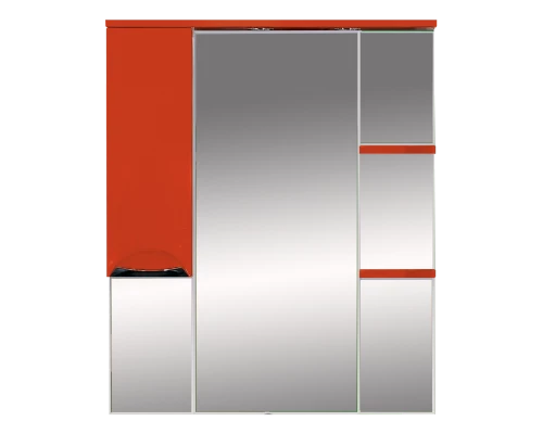 Зеркальный шкаф Misty Жасмин - 85 Зеркало - шкаф лев. (свет) красная ПЛЕНКА П-Жас02085-042СвЛ