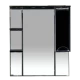 Зеркальный шкаф Misty Жасмин - 85 Зеркало - шкаф прав. (свет) чёрная плёнка П-Жас02085-022СвП