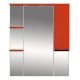 Зеркальный шкаф Misty Жасмин - 85 Зеркало - шкаф прав. (свет) красная эмаль П-Жас02085-041СвП