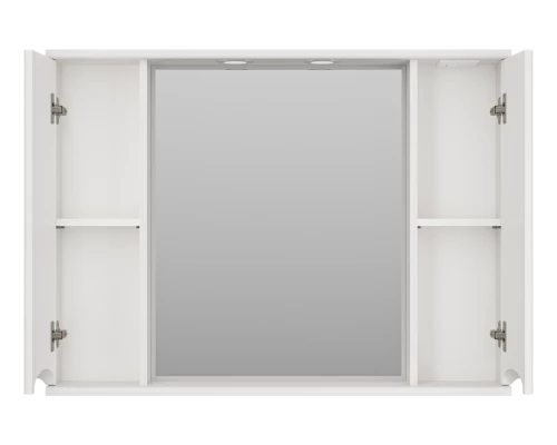 Зеркальный шкаф Misty Атлантик - 100 (белый) П-Атл-4100-010