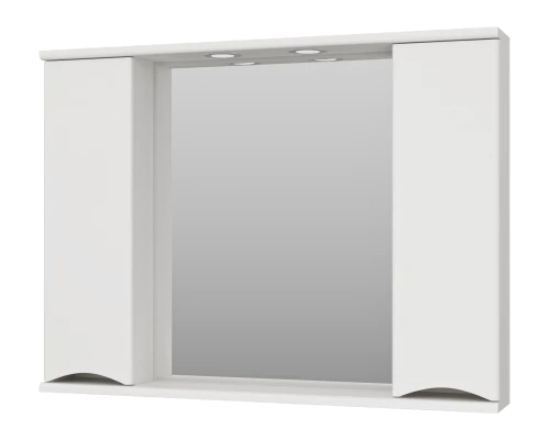 Зеркальный шкаф Misty Атлантик - 100 (белый) П-Атл-4100-010