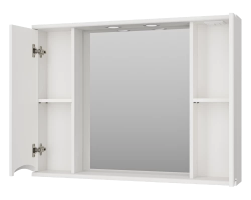 Зеркальный шкаф Misty Атлантик - 100 (белый) П-Атл-4100-010
