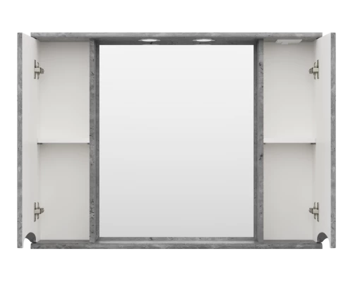 Зеркальный шкаф Misty Атлантик - 100 (серый камень) П-Атл-4100-050