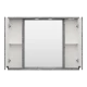 Зеркальный шкаф Misty Атлантик - 100 (серый камень) П-Атл-4100-050